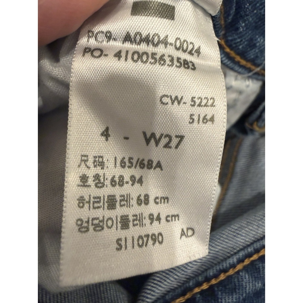 Signature Levis Strauss Women's High Rise Straight Jeans Blue Size W27 - Picture 4 of 5